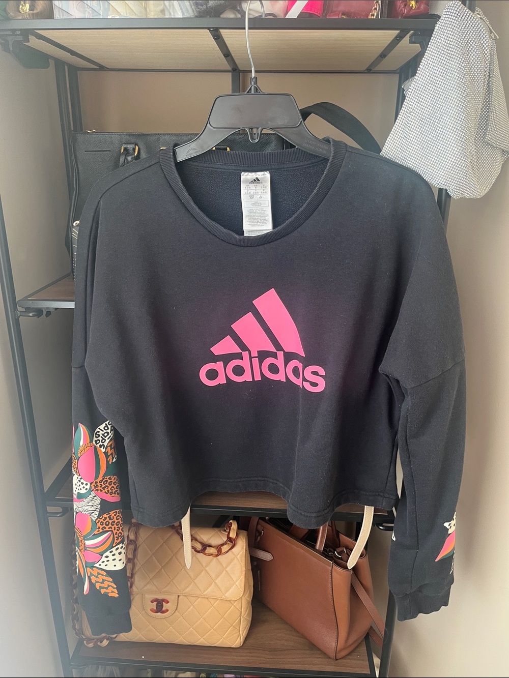 ADIDAS x FARM RIO cropped floral sweatshirt - Picture 3 of 8